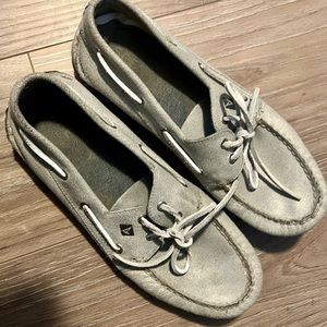 Sperry light grey mens size 12 boat shoe
